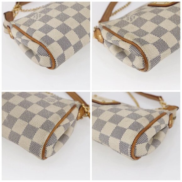 LOUIS VUITTON Damier Azur Eva Shoulder Bag 2way N55214 LV Auth 146116 - Picture 14 of 16